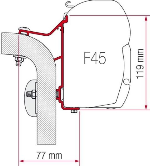 ADAPTER DO MARKIZY FIAMMA F45/F70 HYMER VAN/B2 450CM