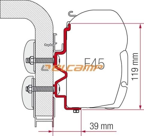 ADAPTER DO MARKIZY FIAMMA F45/F70 HYMERCAMP 400CM