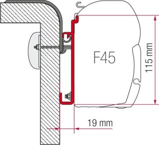 ADAPTER DO MARKIZY FIAMMA F45/F70 RAPIDO 350CM