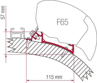 ADAPTER DO MARKIZY FIAMMA F65 CARTHAGO CHIC 400CM