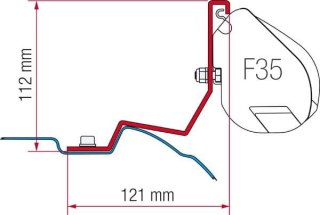 ZESTAW ADAPTERÓW DO MARKIZY FIAMMA F35 PRO MERCEDES VIANO BEZ WIERCENIA