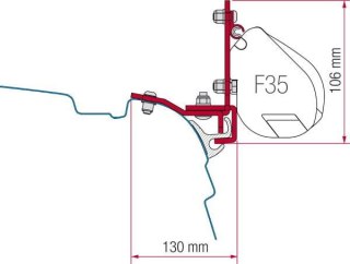 ZESTAW ADAPTERÓW DO MARKIZY FIAMMA F35 PRO MULTIRAIL REIMO VW T5/T6