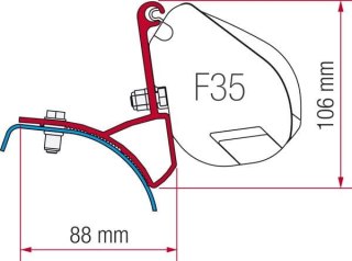 ZESTAW ADAPTERÓW DO MARKIZY FIAMMA F35 PRO RENAULT TRAFIC (2001-2014)