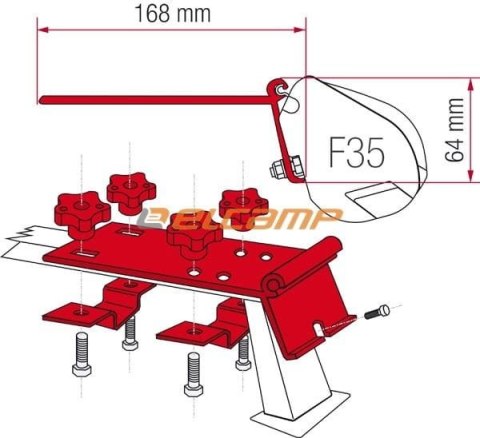 ZESTAW ADAPTERÓW DO MARKIZY FIAMMA F35 PRO STANDARD