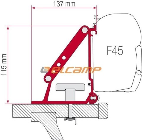 ZESTAW ADAPTERÓW DO MARKIZY FIAMMA F35 PRO/F45/F70/ COMPASS AUTO KIT