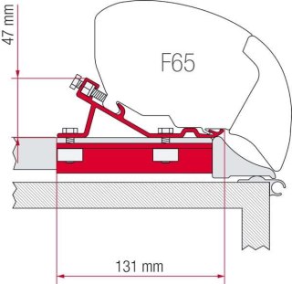 ZESTAW ADAPTERÓW DO MARKIZY FIAMMA F65 FIXING BAR