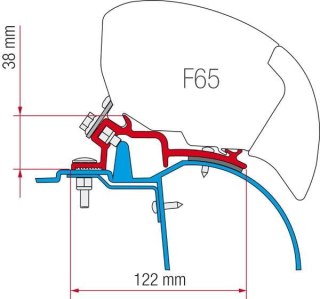 ZESTAW ADAPTERÓW DO MARKIZY FIAMMA F65 RENAULT MASTER H2 (1998 - 2010)