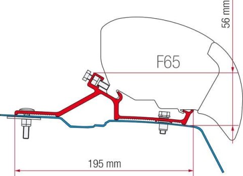 ZESTAW ADAPTERÓW DO MARKIZY FIAMMA F65 RENAULT MASTER H2 (OD 2010)