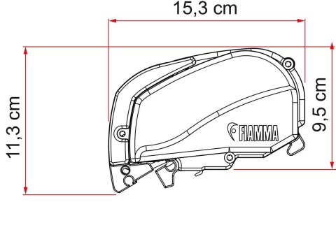 MARKIZA FIAMMA F 80S 400 CM BIAŁA ROYAL GREY