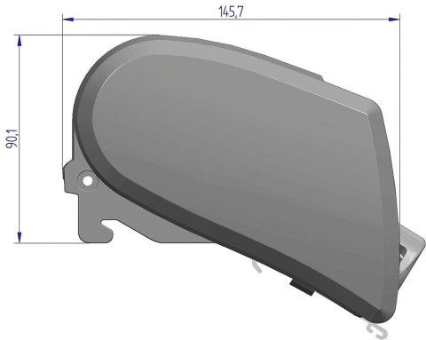 MARKIZA OMNISTOR 6300 450 KASETA BIAŁA MATERIAŁ SZARY