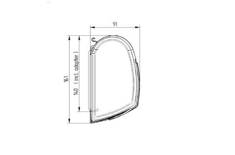 MARKIZA THULE 5200 400 cm BIAŁA MATERIAŁ SZARY