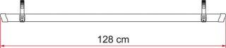 SZYNA DO BAGAŻNIKA ROWEROWEGO RAIL QUICK 128CM