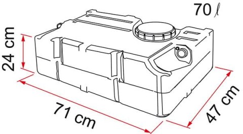 ZBIORNIK WODY FIAMMA 70L