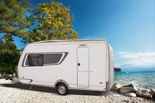 POKROWIEC NA PRZYCZEPĘ CARAVAN COVER 12M 400-450 CM