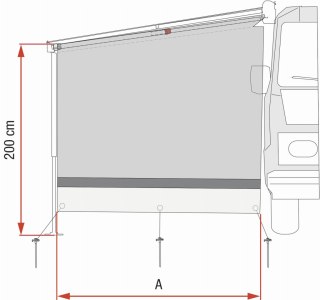 PANEL BOCZNY SUN VIEW FIAMMA F45/F70/F65/F80