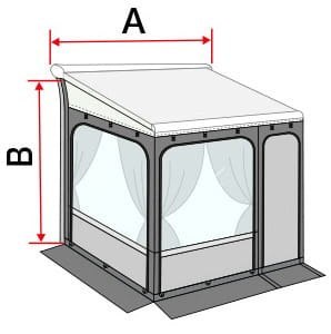 PANEL PRZEDNI PRZEDSIONKA FIAMMA PRIVACY ROOM 100CM