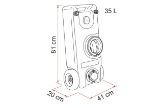 ZBIORNIK NA WODĘ BRUDNĄ ROLL-TANK 40W FIAMMA