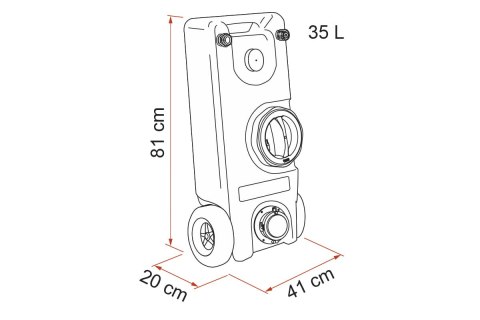 ZBIORNIK NA WODĘ BRUDNĄ ROLL-TANK 40W FIAMMA