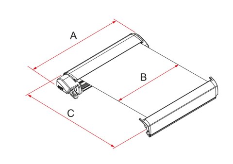 Markiza Fiamma F80L 600cm biała kaseta