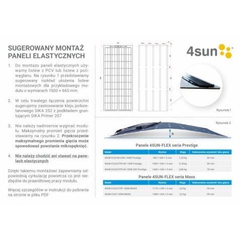 Panel elastyczny 4SUN-FLEX-ETFE-M 190W Prestige