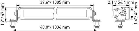 Reflektor dodatkowy Hella Black Magic- Ledbar 12000lm 40"