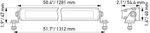 Reflektor dodatkowy Hella Black Magic- Ledbar 15000lm 50"