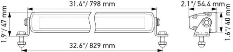 Reflektor dodatkowy Hella Black Magic- Ledbar 9000lm 32"