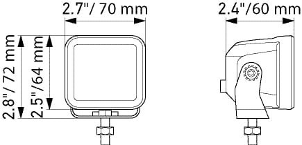 Reflektor dodatkowy Hella Black Magic- Zestawy lamp Cube 2szt 2,7" bliski zasięg