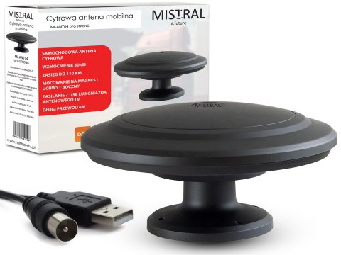 ANTENA SAMOCHODOWA MISTRAL MI-ANT04 UFO STRONG CZARNA