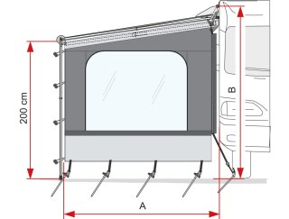 Ściana boczna Side W Pro do markizy Fiamma F45/F65/F80