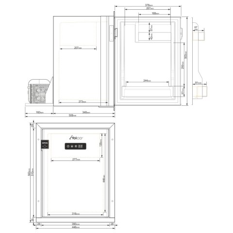 Lodówka kompresorowa Yolco QL40 Black