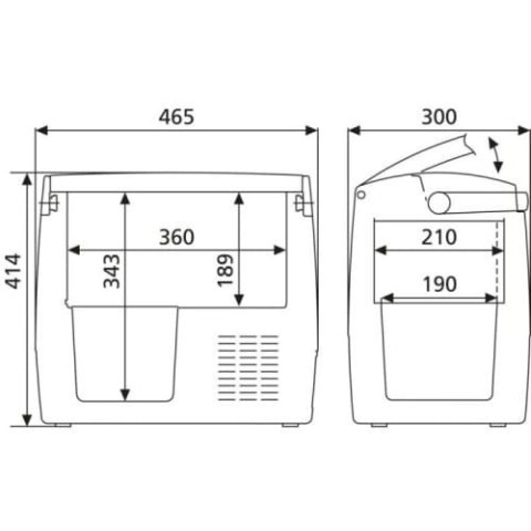 Przenośna lodówka Coolfreeze CDF 18 12/24 V DC Dometic