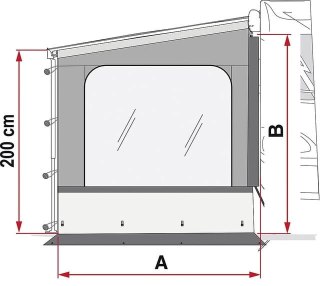 Ściana boczna do markizy Fiamma Caravanstore - SIDE W PRO CARAVANSTORE XL