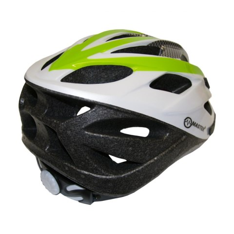 Kask Rowerowy MASTER Force M Zielono-Biały